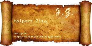 Holpert Zita névjegykártya